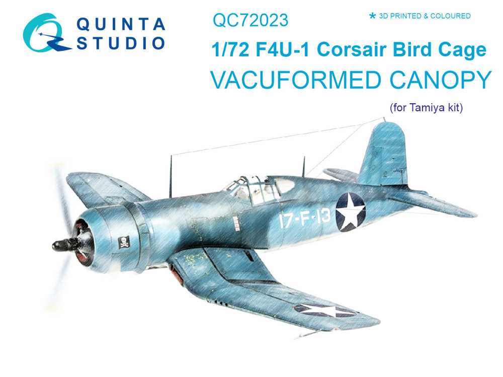 1/72 Vacu canopy F4U-1 Corsair Bird cage (TAM)