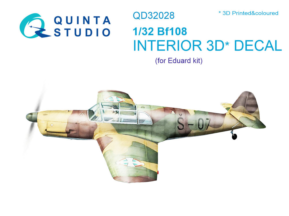 1/32 Bf 108 3D-Printed&colour Interior (EDU)