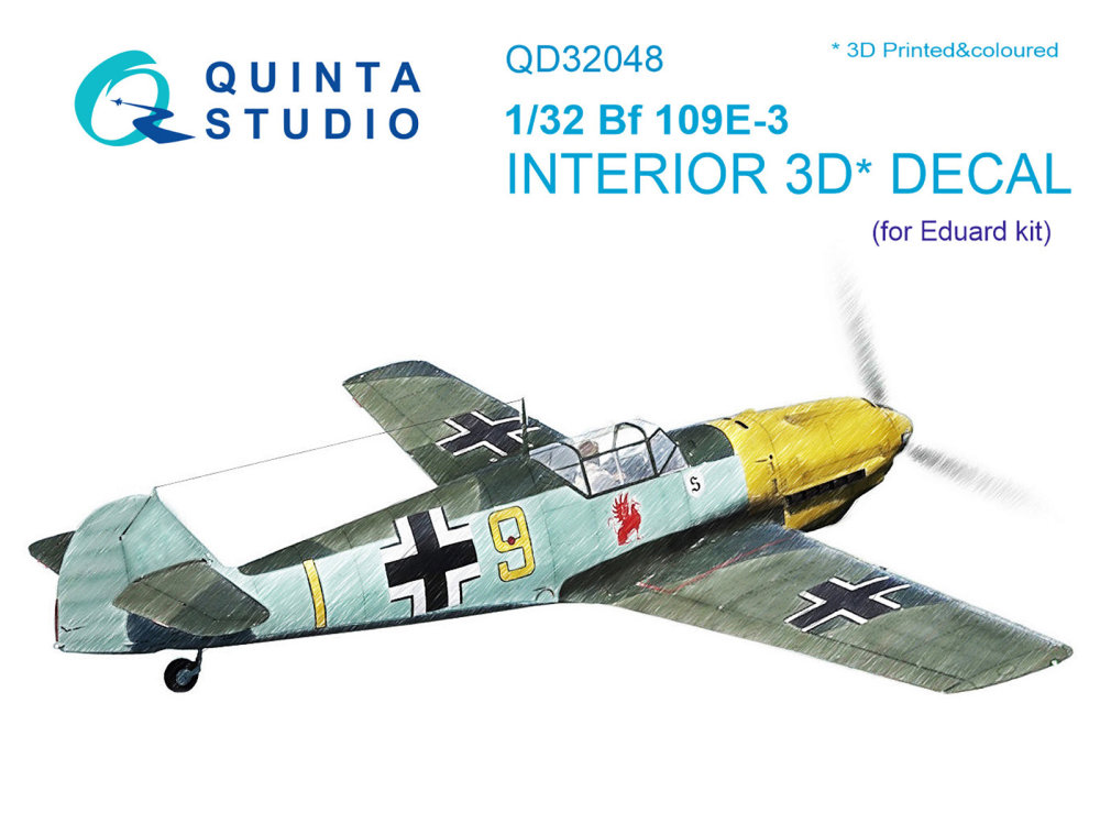 1/32 Bf 109E-3 3D-Print&colour Interior (EDU)