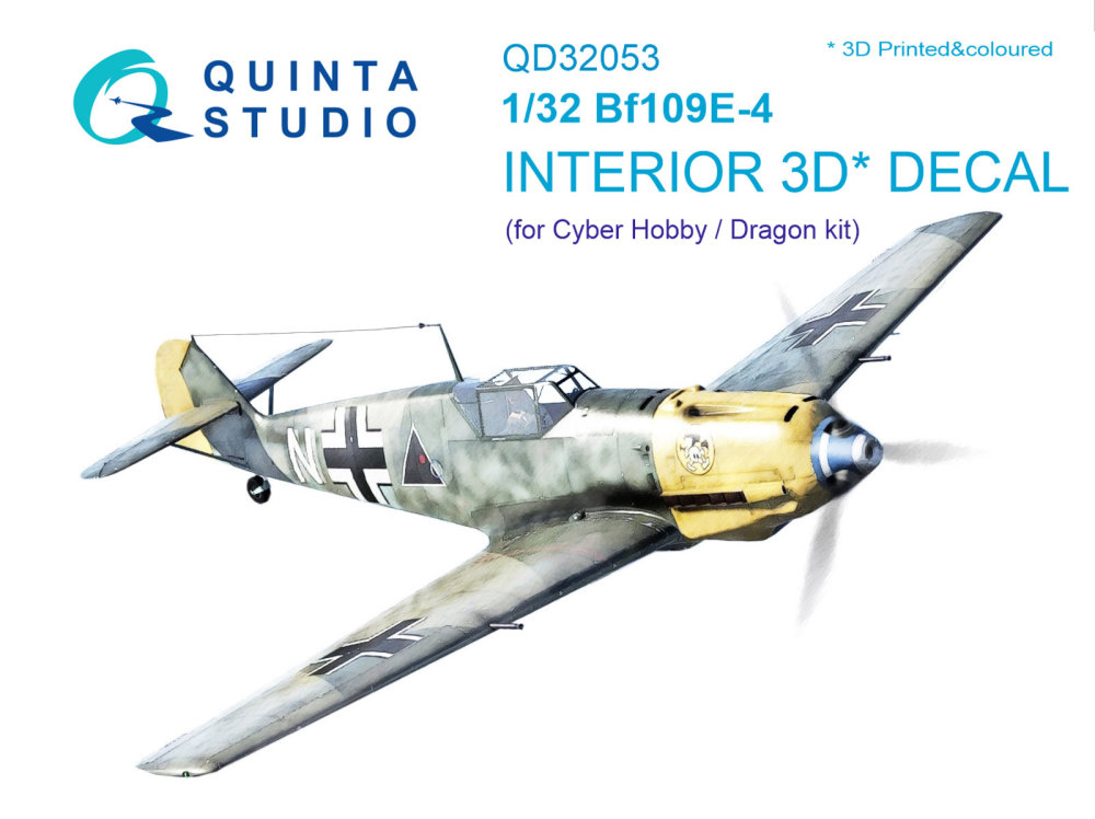 1/32 Bf 109E-4 3D-Print&colour Inter.(CYBER/DRAG)