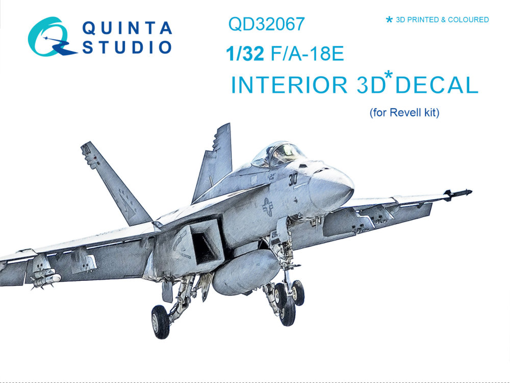 1/32 F/A-18E 3D-Printed & colour Interior (REV)