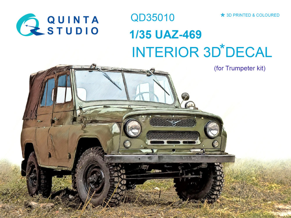 1/35 UAZ 469 3D-Print&col.Interior (TRUMP)