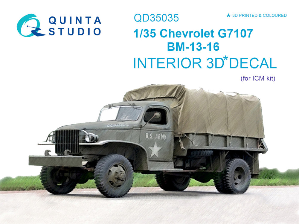 1/35 Chevrolet G7107 3D-Print&col. Interior (ICM)