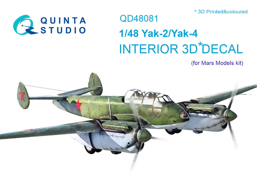 1/48 Yak-2/Yak-4 3D-Printed & colour Inter.(MARS)