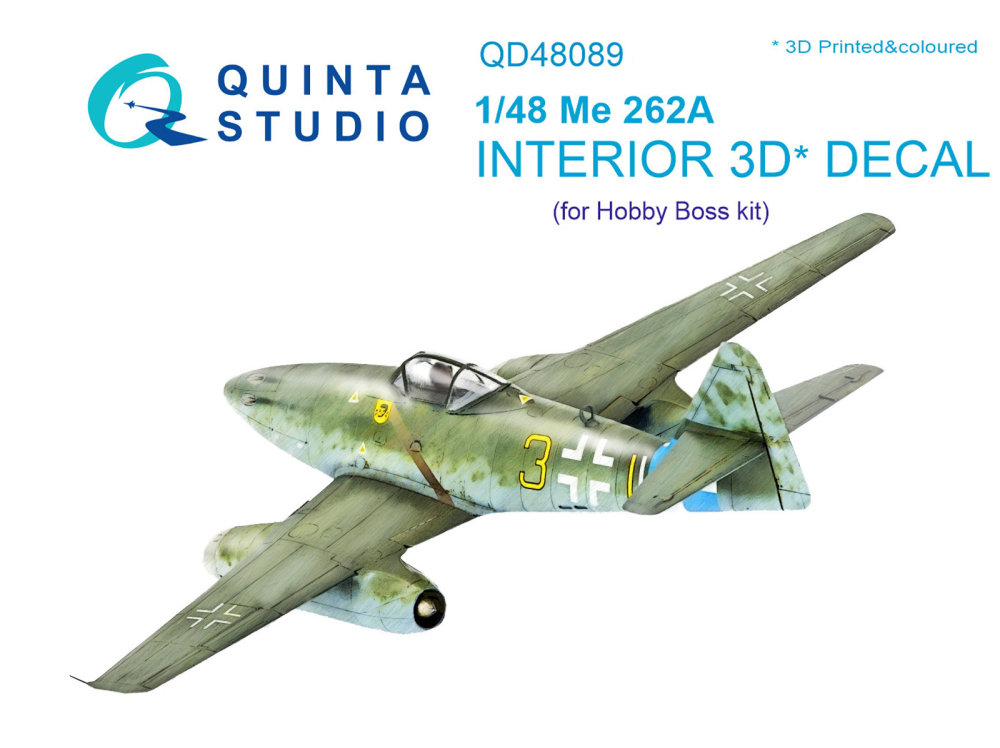 1/48 Me-262A 3D-Print&colour Interior (HOBBYB)