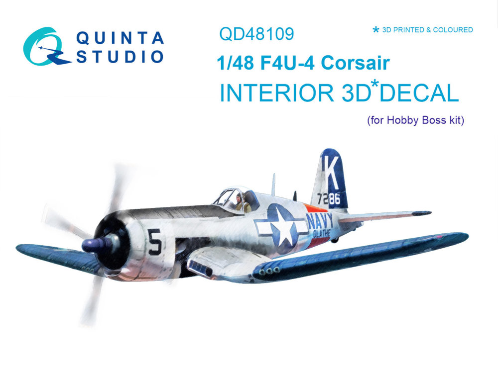 1/48 F4U-4 3D-Print&colour Interior (HOBBYB)