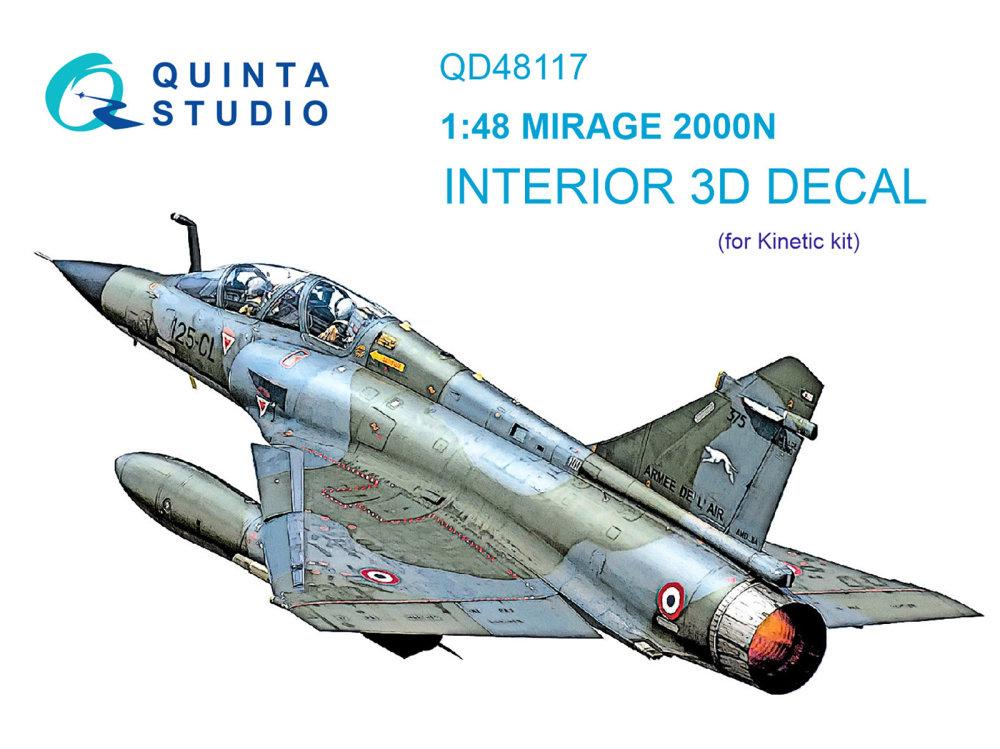 1/48 Mirage 2000N 3D-Print&col. Interior (KIN)