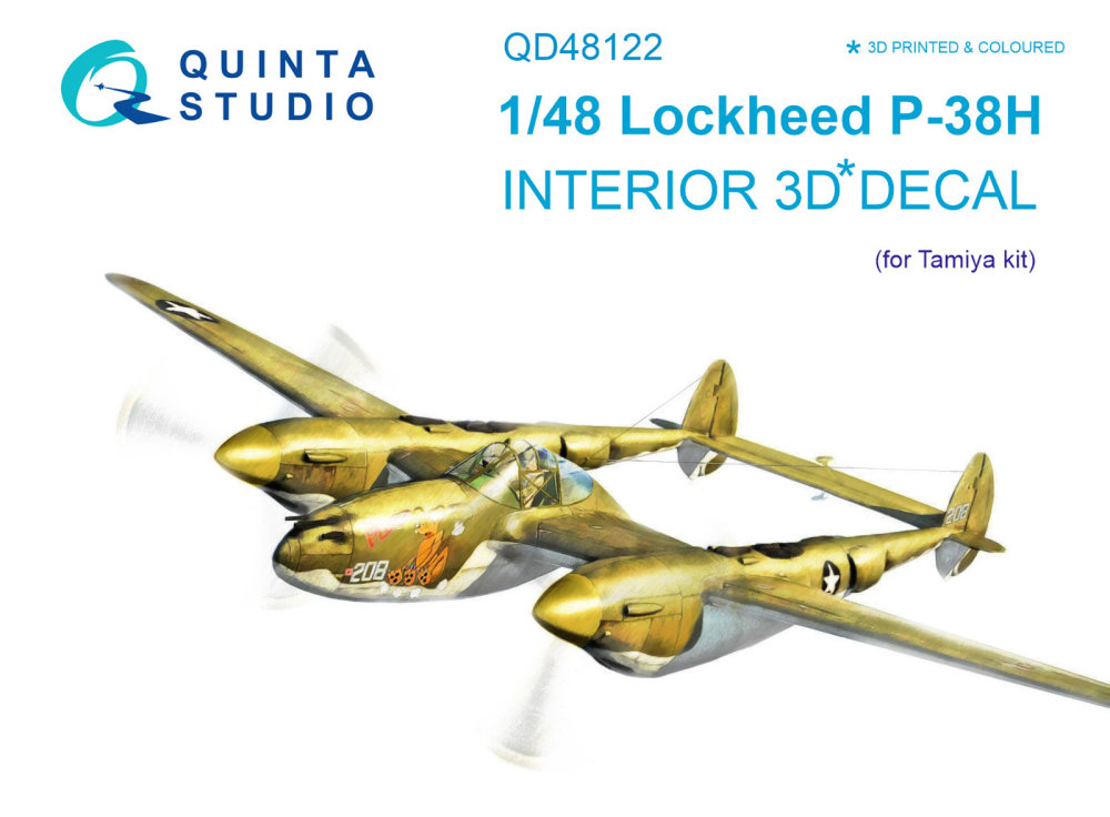 1/48 P-38H 3D-Print&col.Interior (TAM)