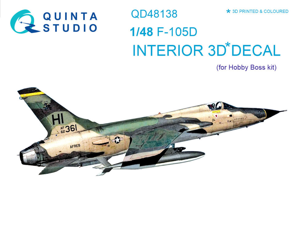 1/48 F-105D 3D-Print&col.Interior (HOBBYB)