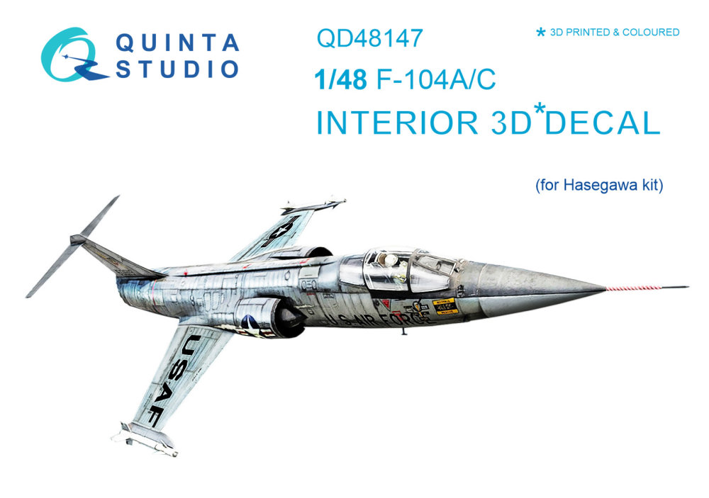 1/48 F-104A/C 3D-Print&colour Interior (HAS)