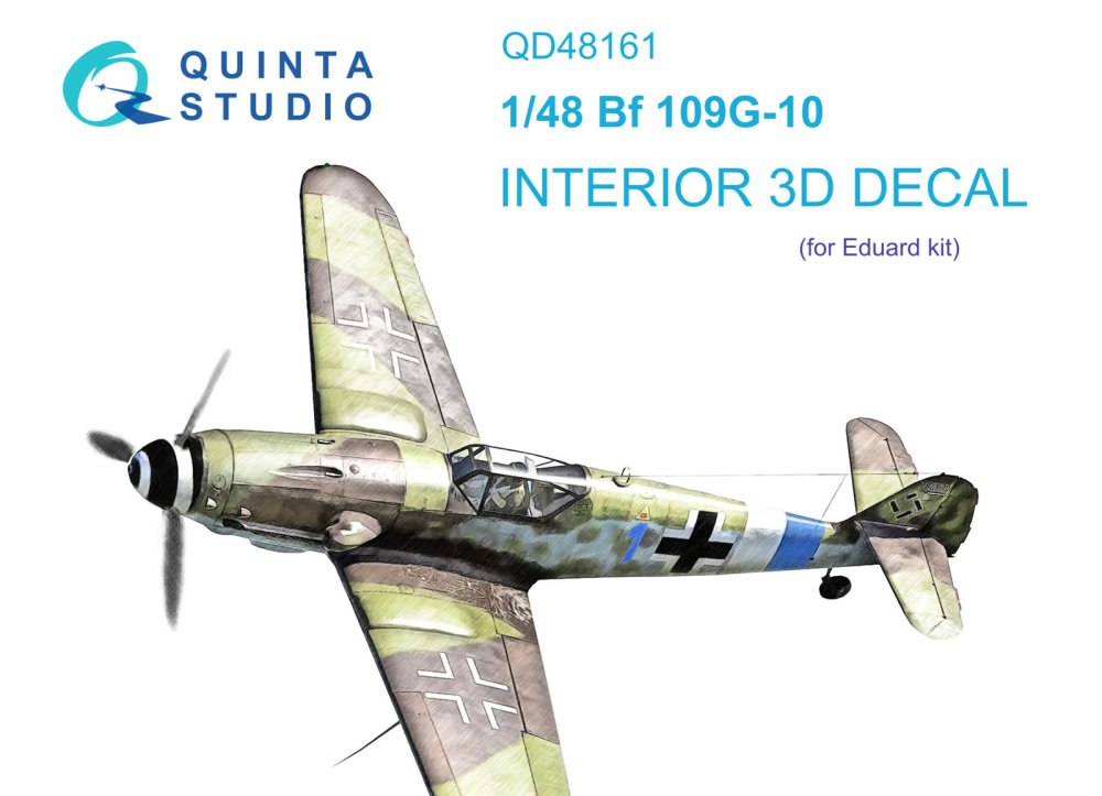 1/48 Bf 109G-10 3D-Print&col. Interior (EDU)