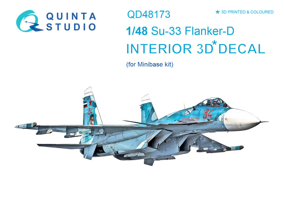 1/48 Su-33 3D-Print&col.Interior (MINIB)