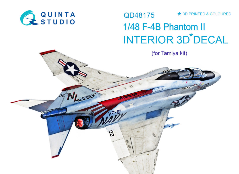 1/48 F-4B 3D-Print & colour Interior (TAM)