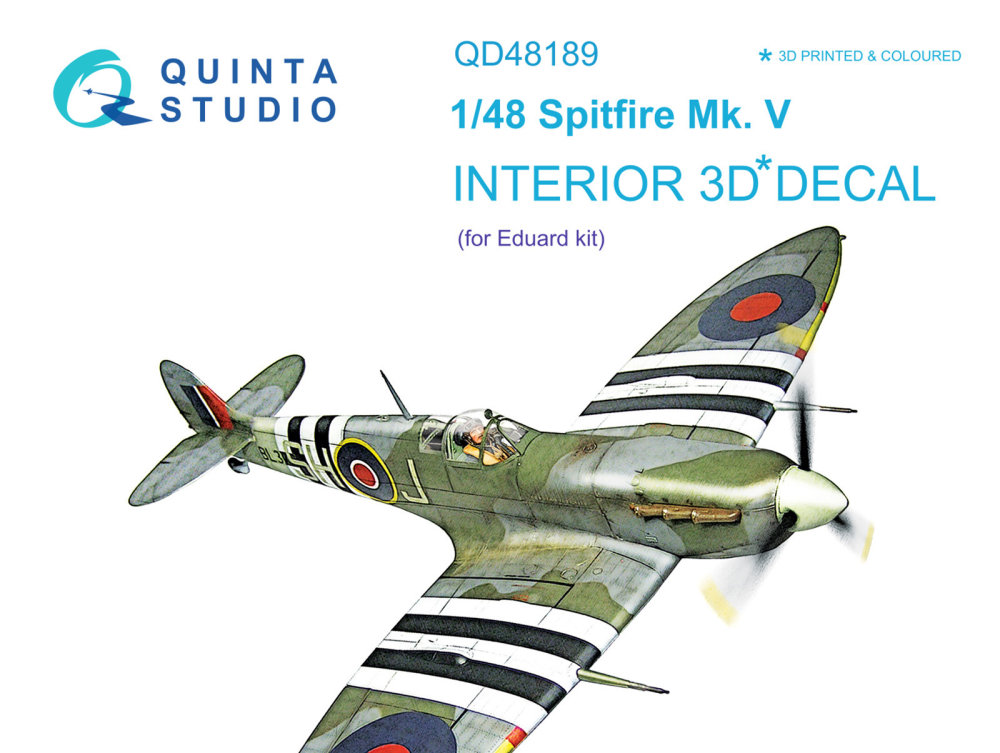 1/48 Spitfire Mk.V 3D-Print&col.Interior (EDU)