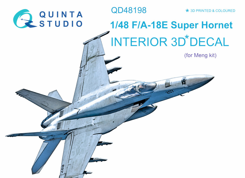 1/48 F/A-18E 3D-Print&col.Interior (MENG)