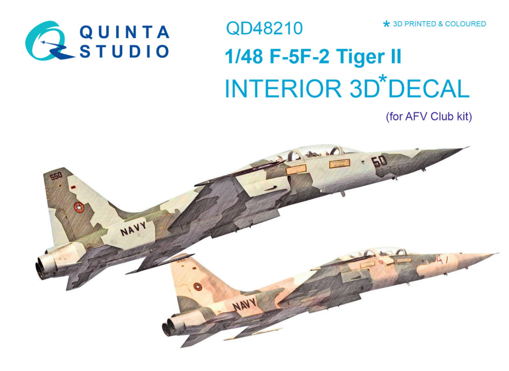 1/48 F-5F-2 3D-Print&col. Interior (AFV)