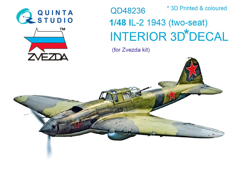 1/48 IL-2 1943 (2-seat) 3D-Print&col.Inter. (ZVE)