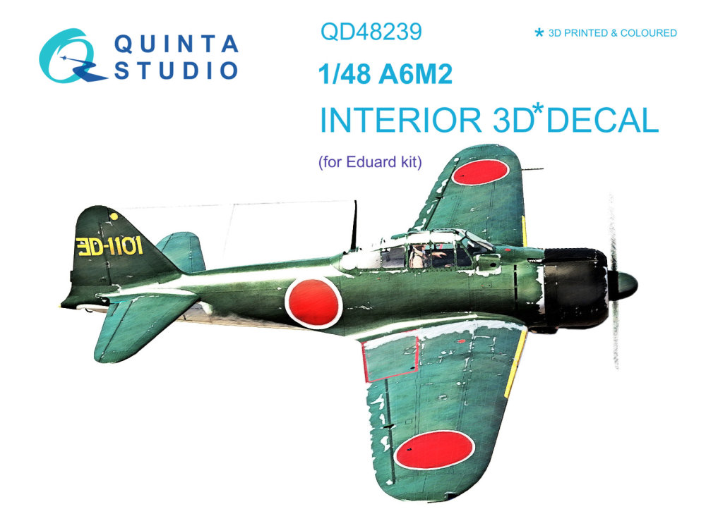 1/48 A6M2 Zero 3D-Print&col. Interior (EDU)