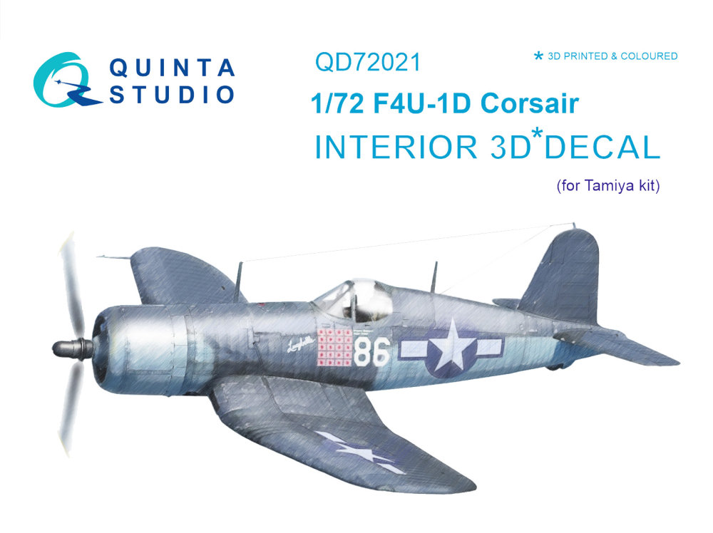 1/72 F4U-1D Corsair 3D-Print&colour Interior (TAM)