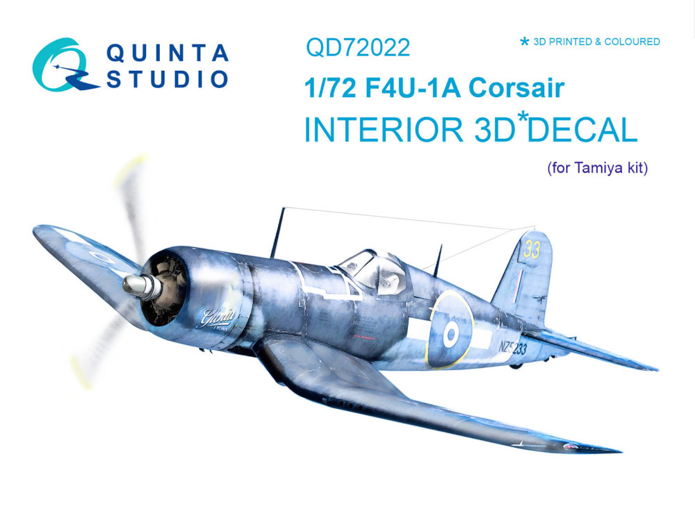 1/72 F4U-1A Corsair 3D-Print&col.Interior (TAM)