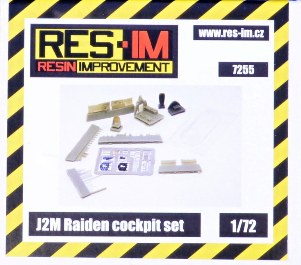 1/72 Mitsubishi J2M Raiden cockpit set (HAS)