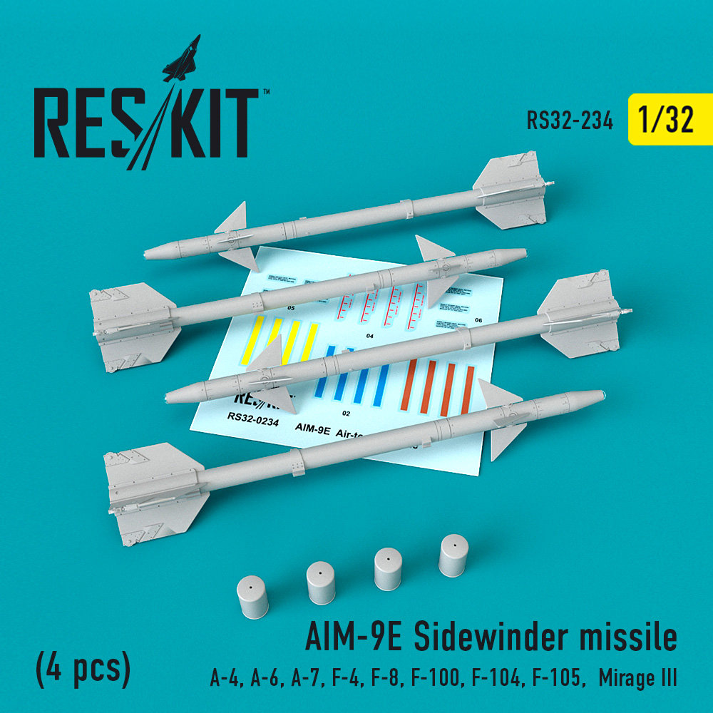 1/32 AIM-9E Sidewinder missile (4 pcs.) 