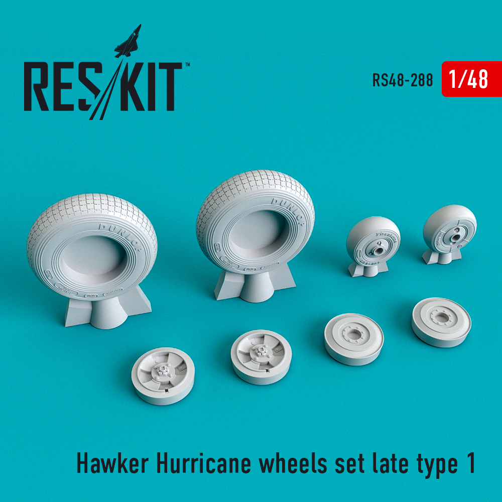 1/48 Hawker Hurricane wheels set late type 1