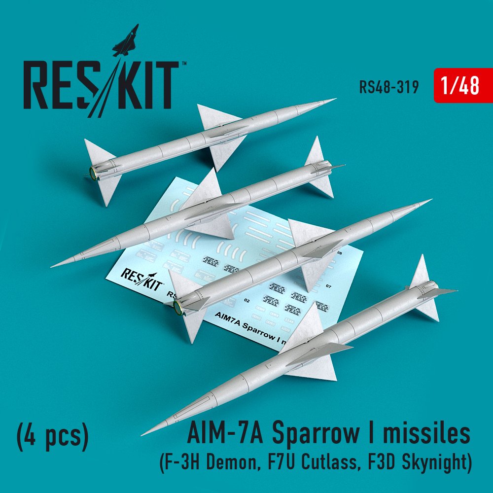 1/48 AIM-7A Sparrow I missiles (4 pcs.)