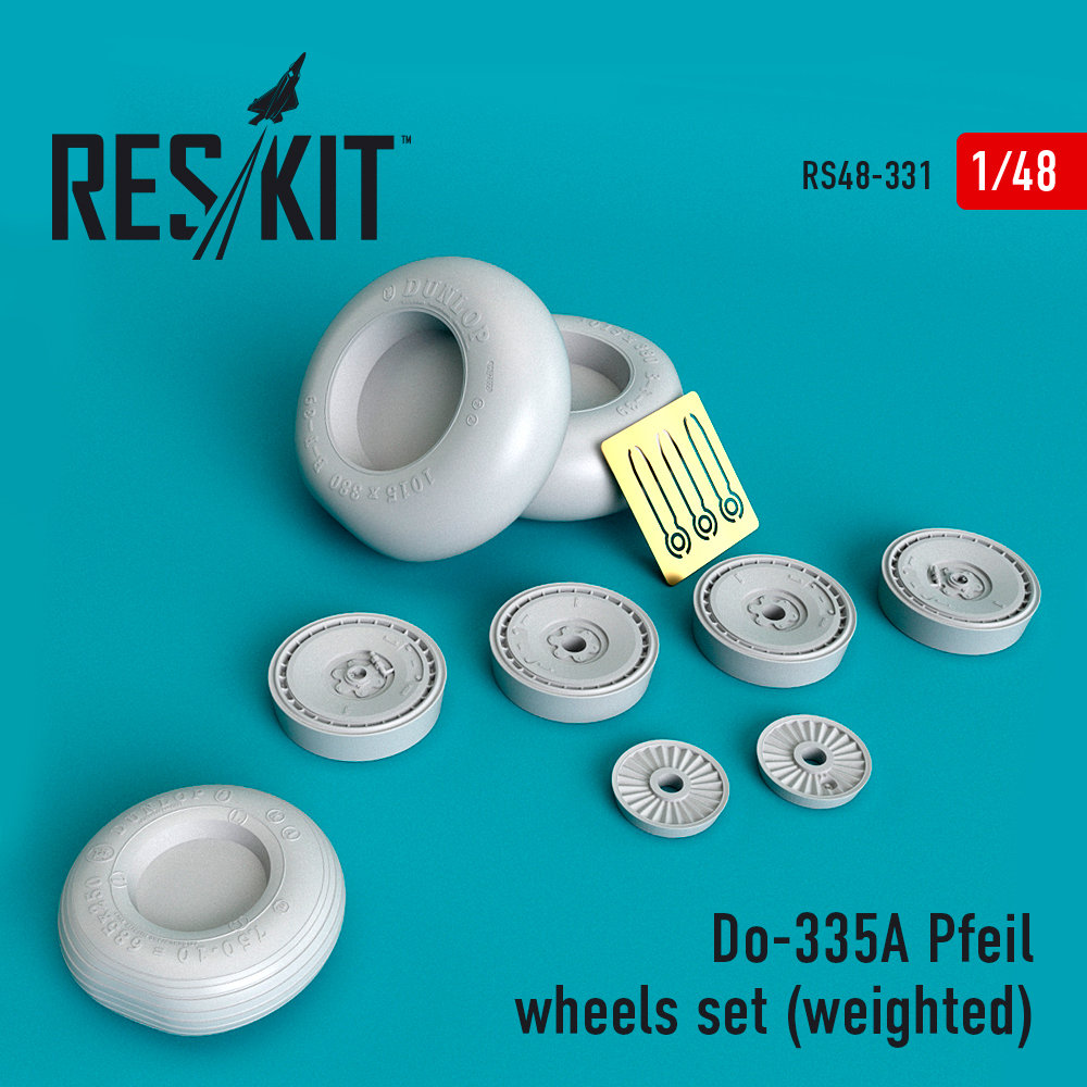 1/48 Do-335A Pfeil wheels set (weighted) 