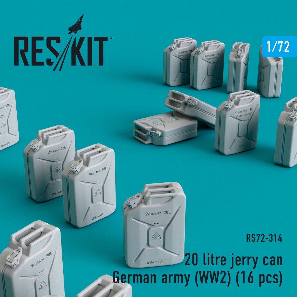 1/72 20 L jerry can - German army WWll (16 pcs.)