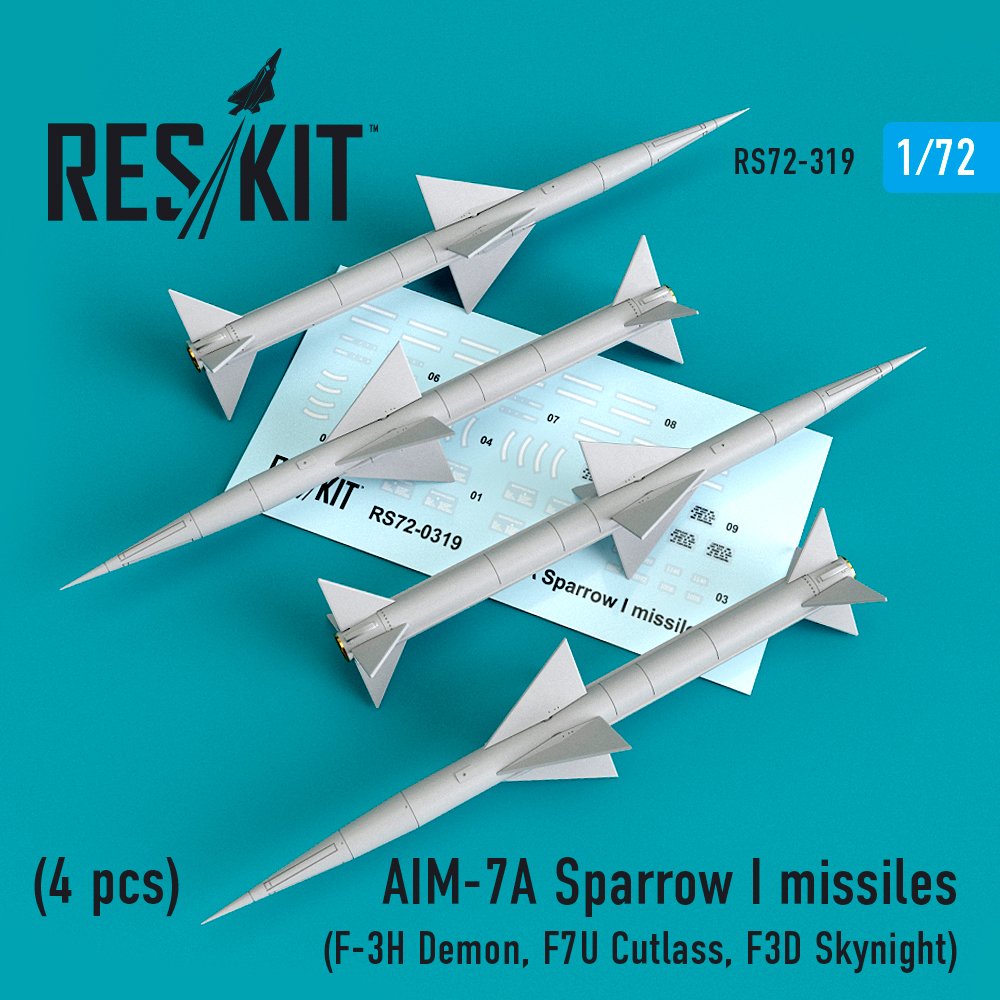 1/72 AIM-7A Sparrow I missiles (4 pcs.)