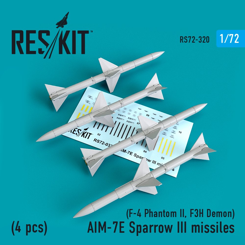 1/72 AIM-7E Sparrow III missiles (4 pcs.)