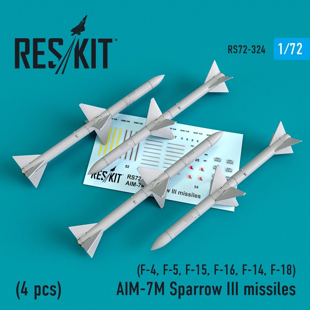 1/72 AIM-7M Sparrow III missiles (4 pcs.)