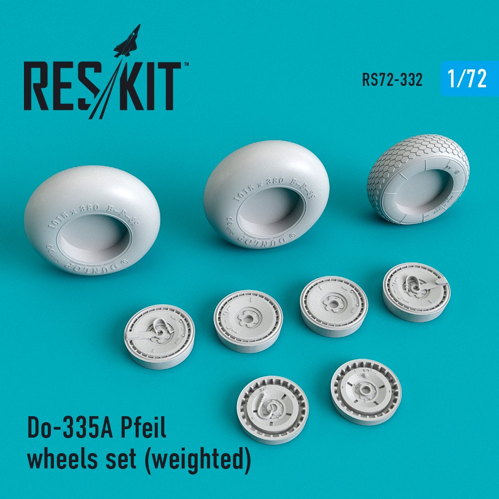 1/72 Do-335 B Pfeil wheels set (weighted) 