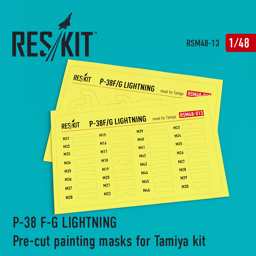 1/48 P-38 F/G Lightning Painting masks (TAM)