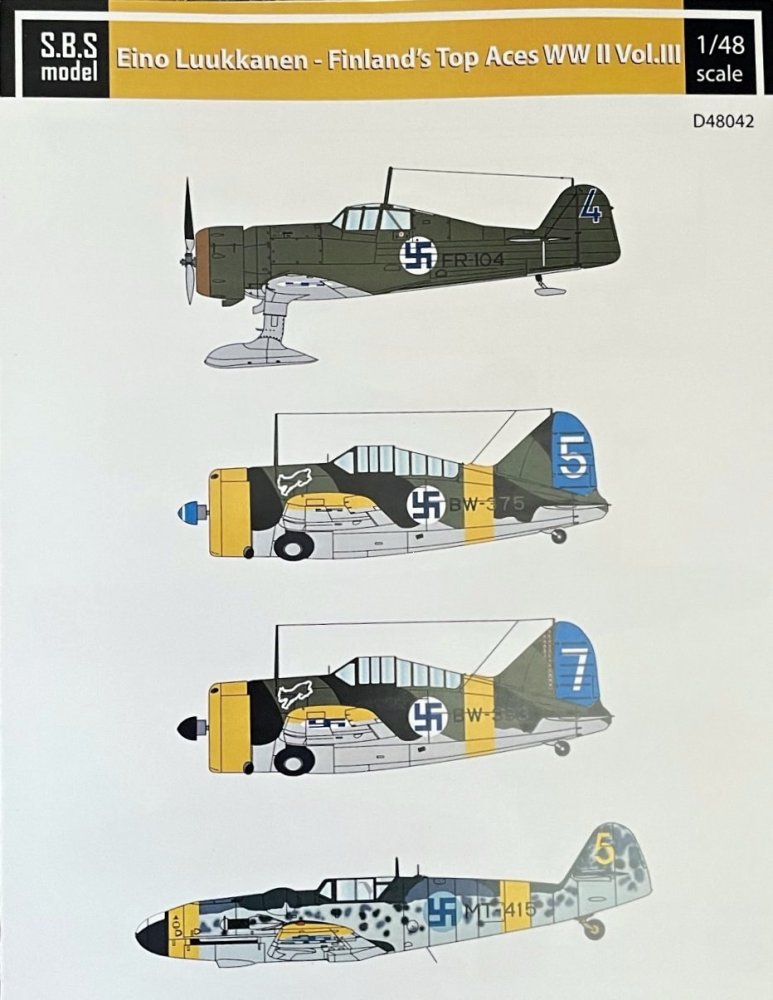 1/48 Decal Finland's Top Aces WWII E. Luukkanen 