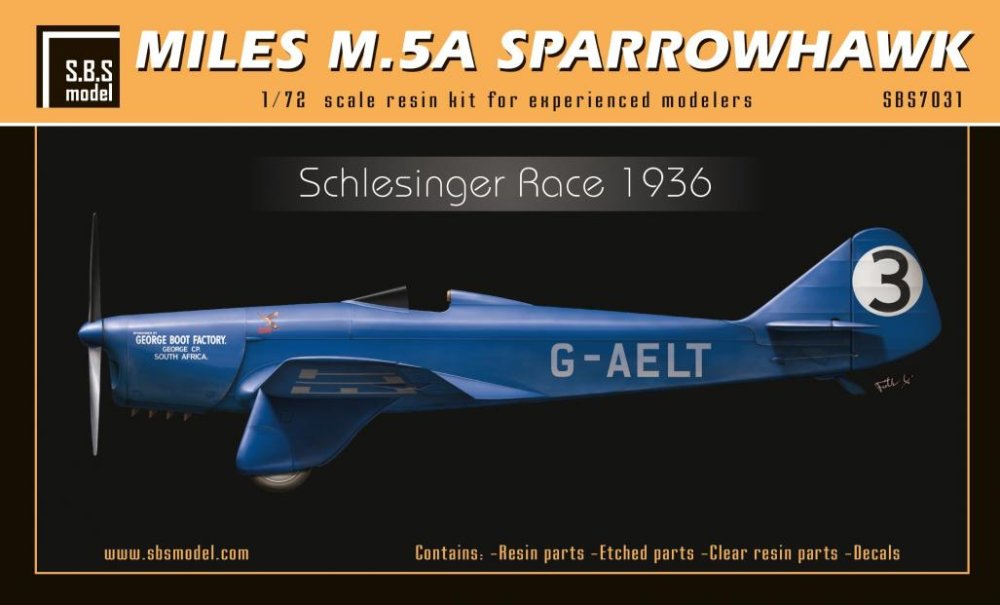 1/72 Miles M.5A Sparrowhawk 'Schlesinger Race'