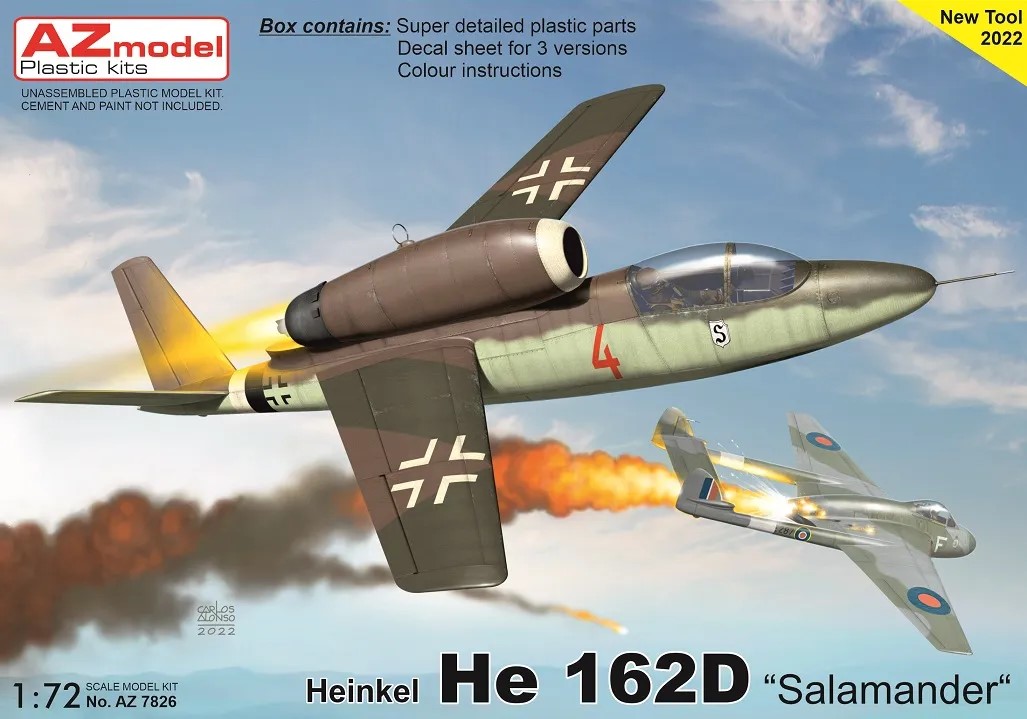 1/72 Heinkel He 162D Salamander (3x camo)