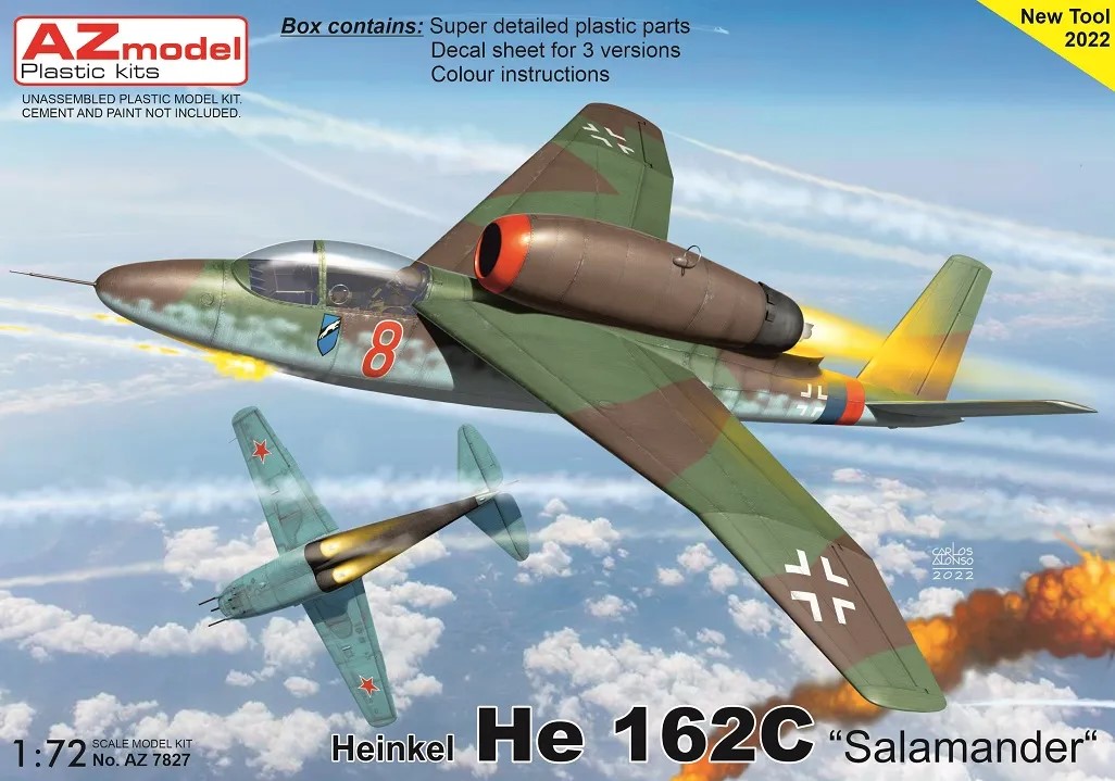 1/72 Heinkel He 162C Salamander (3x camo)
