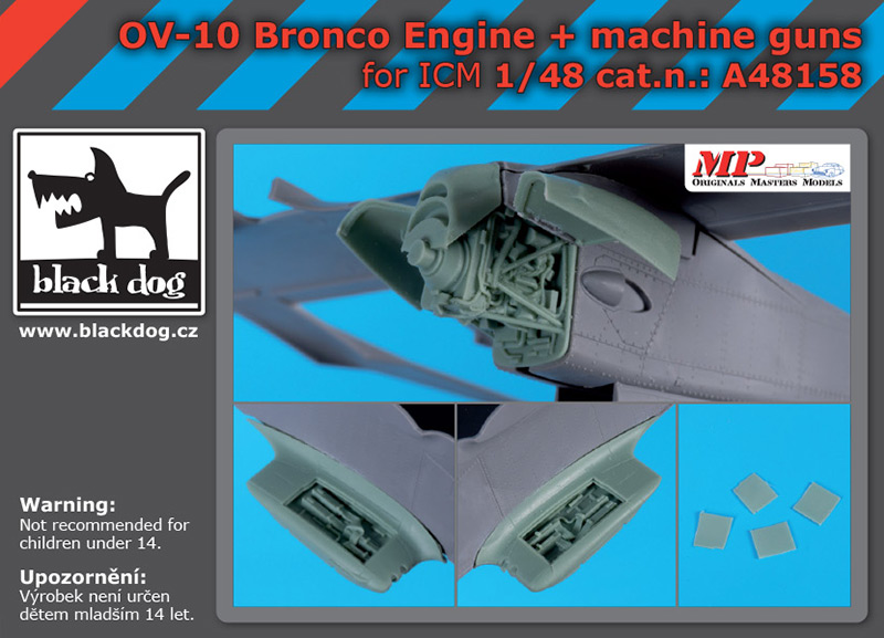 1/48 OV-10 Bronco engine + machine guns (ICM)