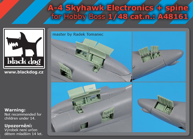 1/48 A-4 Skyhawk electronics+spine (HOBBYB)
