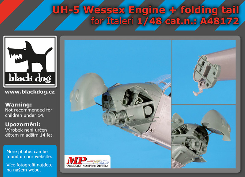 1/48 UH-5 Wessex engine + folding tail (ITAL)