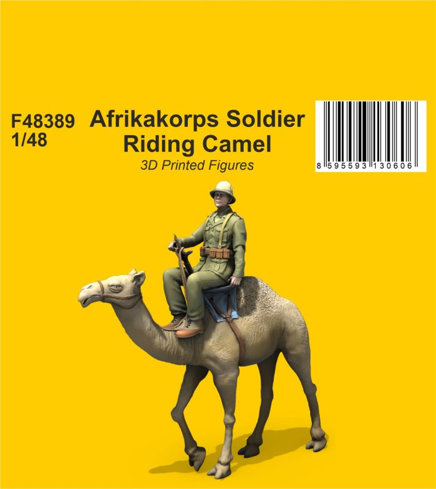 1/48 Afrikakorps Soldier Riding Camel (3D-Print)