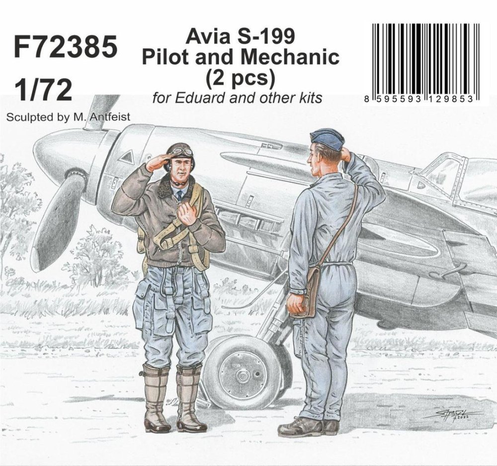 1/72 Avia S-199 Pilot and Mechanic (2 fig)