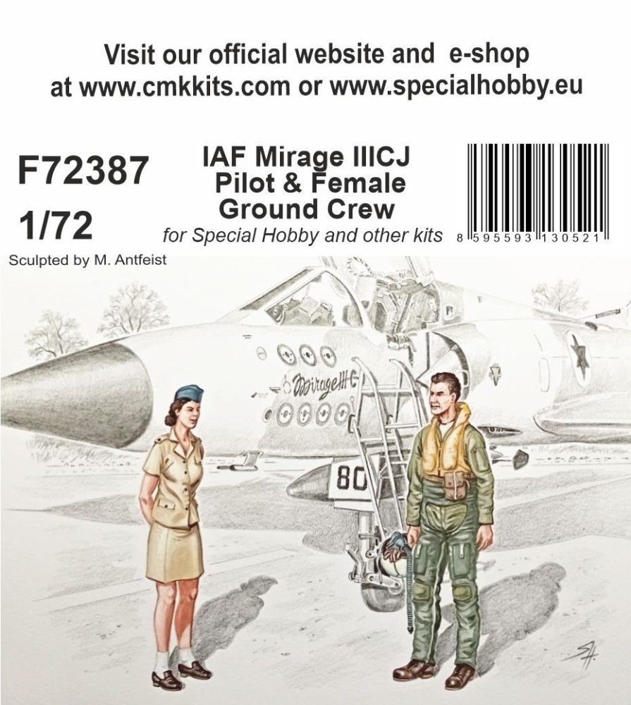 1/72 IAF Mirage IIICJ Pilot & Female Ground Crew
