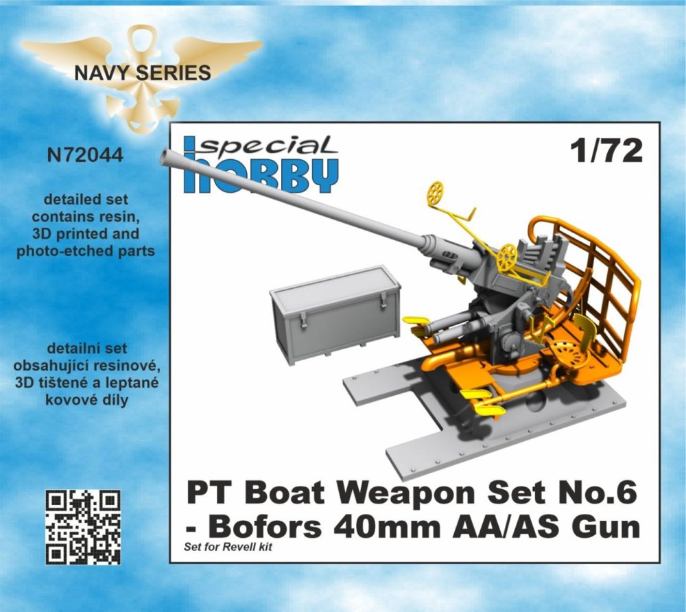 1/72 PT Boat Weapon Set Bofors 40mm AA/AS Gun