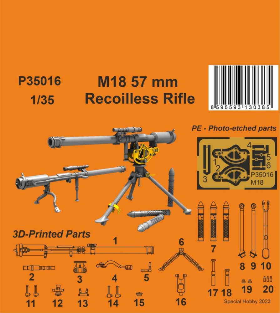 1/35 M18 57mm Recoilless Rifle (3D-Print)