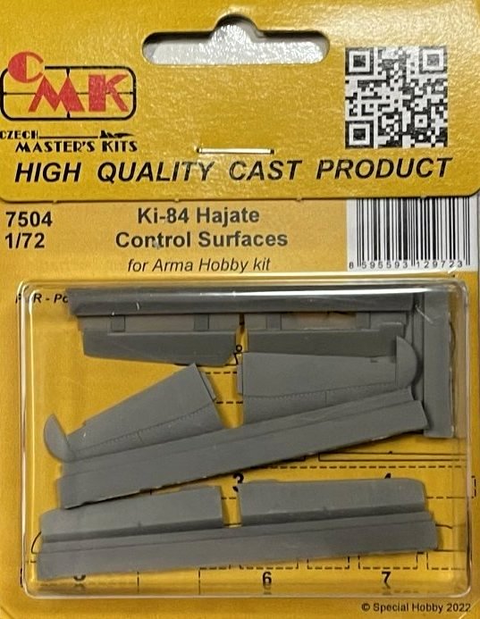 1/72 Ki-84 Hayate Control Surfaces (ARMA H.)