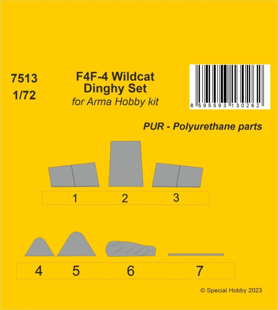 1/72 F4F-4 Wildcat Dinghy Set (ARMA H.)