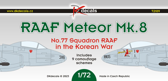 1/72 RAAF Meteor Mk.8 in Korean War (9x camo)